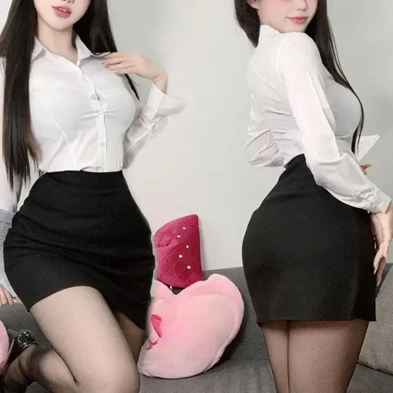 High Waist Pencil Mini Skirts Bodycon Tight Night Club Party Package Wrap Short Skirt Sexy Casual Black White Women Skirts